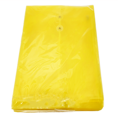 DaTaBanK 三田文具 A4直式附繩公文袋 輕薄好攜帶 立體設計 半透明, 33 x 25cm, 黃色, 12個