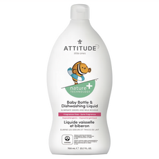 ATTITUDE 艾特優 寶寶敏感肌膚奶瓶餐具洗潔精, 700ml, 1瓶