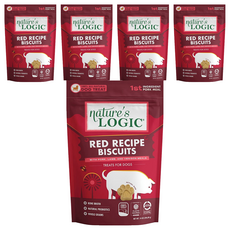 Nature's LOGIC 自然邏輯 狗餅乾，100%天然食材，含豐富消化美酶、益生菌，不含麩質, 紅肉, 14oz, 5包