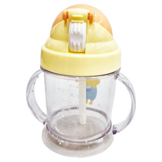 祝福森林 Tritan彈跳無毒練習杯, 200ml, 橘色, 1個