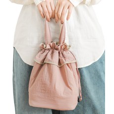 GENDAI HYAKKA 便當袋 時尚束口設計 輕巧方便攜帶 粉色系, 1個, A656PK