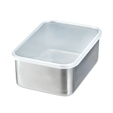 LifeShopping 304不鏽鋼速凍保鮮盒 附蓋子 CAHW0117BM 深盒M 1.8L, 1個, 1入