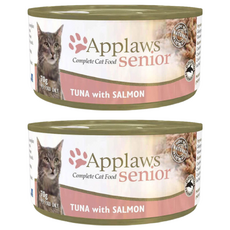 Applaws 主食貓罐 熟齡貓 鮪魚鮭魚, 70g, 全天然, 2罐