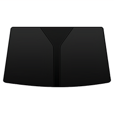 車用即開即收前窗防曬降溫遮陽擋 附收納袋, 黑色 + 銀色, 1組