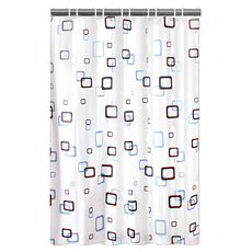浴簾 小藍格 PVC 防水浴簾 乾濕分離, 200 x 150cm, 1個