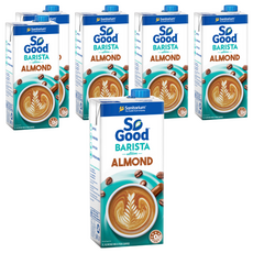 So Good 咖啡師杏仁奶, 可拉花，熱量比鮮奶少50%，澳洲知名品牌, 1L, 6瓶