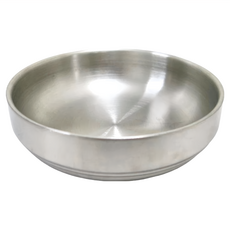 a-ok #304韓式雙層碟 雙層隔熱保溫 輕巧易攜帶 韓式料理專用, 銀色, 9cm, 1入