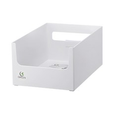 廚房長型分隔收納盒, 白色, 1個