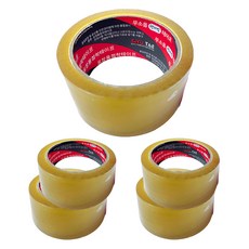 SOYU T&E 無噪音手撕封箱膠帶 48mm x 40m, 透明, 5個