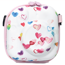 拍立得/相機通用硬殼包 彩色愛心 mini7+/99/11/12/40/8/9適用, 1個, 單一商品