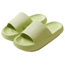 咪咪購物 男款高彈力厚底拖鞋2雙, 防水防油防滑耐磨一体成形, 淺綠色, 270mm