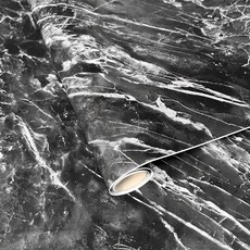 WE CHAMP 自黏式牆貼 WTB-537 45cm x 2m, 大理石紋 黑色 + 白色