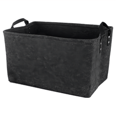 Craftsman In Storage 收納職人 日式簡約質感毛氈收納籃, L 39 x 29 x 25cm, 質感黑, 1個