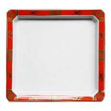 Minoya 美濃燒 角皿 日本製 瓷器, 金彩鶴, 1個