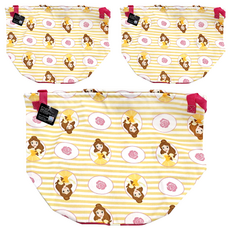 收納王妃 迪士尼收納系列 收納袋, 線條貝兒, 3個