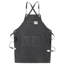DOSell 優質簡約帆布口袋圍裙, 灰色, 1件