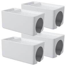 Imakara 吹風機收納架 ABS樹脂材質 26.6 x 13 x 12.5 cm, 灰色, 4個