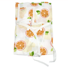 OhBabyLying 嬰兒 蝴蝶紗布衣 100%棉, 橘色橙子, 1件