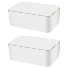 THREE 濕紙巾盒, 白色, 2個