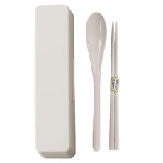 Skater 塑膠抗菌湯筷 附盒, 淺灰色, 1組