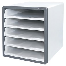 kapamax 開放式文件櫃, 深灰色, 5層