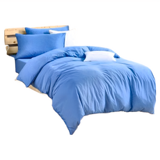 LAMINA 樂米娜 涼感針織條紋被套, 藍色