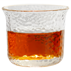 zeroHero 日式錘紋杯 90ml 透明色 玻璃杯 小巧精緻 品味生活, 1個