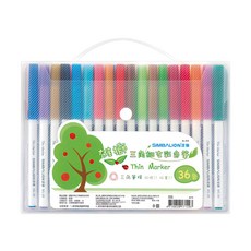 SIMBALION 雄獅 三角細字彩色筆 3036, 36色, 1盒