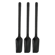 ECHO 矽橡膠刮匙3件組, 耐熱180度, 尺寸19 x 2.4cm, 黑色, 1組