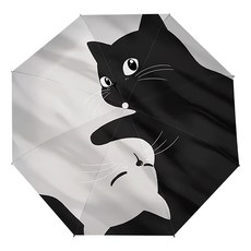 Well Life 悅生活 GoTrip微旅行 太極貓晴雨傘 2個 三折自動款 展開98x56cm