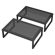 CAXXA 電腦螢幕增高架2件組 黑色 桌面收納, 1組