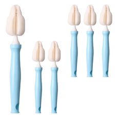 hibee 保溫瓶蓋清潔刷 天空藍, 6支