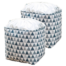 Bebehome 日式折疊收納箱 藍三角, 2個