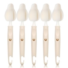 lieto MOTHER'S LOVE 嬰兒奶瓶奶嘴清潔刷, 5個, 燕麥色