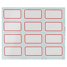 華麗牌 自黏性標籤 WL-1017 32 x 18 mm, 紅框, 3600張, 1盒