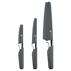 taylor's eye witness Shield刀具3件組 灰色, 三德刀 + 多功能切刀 + 削皮刀, 1組