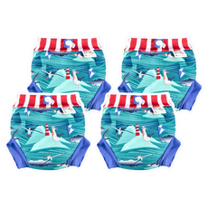 Close Pop in 尿布褲 游泳用 信天翁, 可重複使用, 環保防水, M, 4件