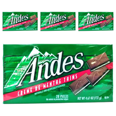 Andes 安迪士 單薄荷可可薄片 - 美國百年品牌, 132g, 4盒