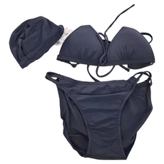 Summer love 夏之戀 大女比基尼二件式, 可調式肩帶, 固定式罩杯, 含泳帽, L, A18702-074-03