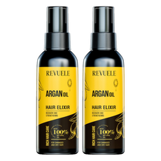 REVUELE 摩洛哥果油護髮噴霧, 恢復和強化, 100%天然油, 適合受損和乾燥髮質, 120ml, 2瓶