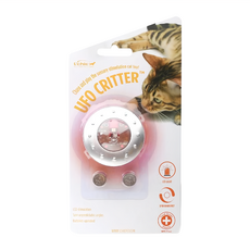 L’chic 貓咪UFO閃光玩具，LED燈，隨機轉動, 1個, Silver