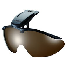 SHIMANO 褐色帽沿夾式太陽眼鏡 HG-002N, 褐色, 1個