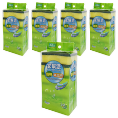 多麼潔 家幫派海棉菜瓜布 超強去污 輕鬆清潔廚房, 6入, 5包