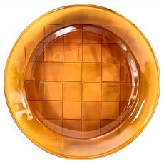 H MM AKAME 春池 編織盤 台灣製造 重複回收玻璃, 琥珀色, 160 x 22mm, 1個