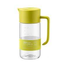 LiSSA 按壓彈扣玻璃油壺, 550ml, 高硼矽玻璃材質, 耐溫-20~120°C, 1個