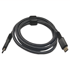 HAGiBiS 海備思 多功能Type-C to C USB 4編織網傳輸線 直頭款 UC32Z, 1.2m, 直頭款 黑色, 1條