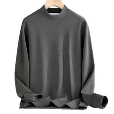 小立領加厚長袖打底衫, 不適用, 深灰色