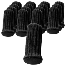 針織椅子腳套點膠 黑色加厚, 7cm, 16個