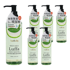 hanboly 絲瓜玻尿酸保濕卸妝油, 補水/飽水/鎖水, 溫和不刺激, 250ml, 6瓶