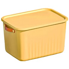 北歐風收納箱 加厚PP材質, 特大(40 x 30.5 x 24.5cm), 黃色, 1組
